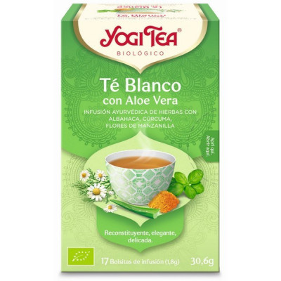 Yogi Tea Bio Cha Branco Aloe Vera 17 Saq | Farmácia d'Arrábida