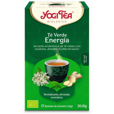 Yogi Tea Bio Cha C. Verde Energia 17 Saq | Farmácia d'Arrábida