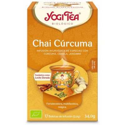 Yogi Tea Bio Cha Chai Curcuma 17 Saq | Farmácia d'Arrábida