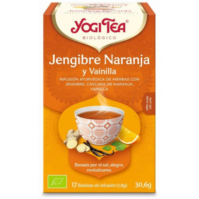 Yogi Tea Bio Chá Gengibre Laranja Baunilha 17 Saq