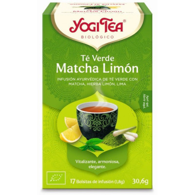 Yogi Tea Bio Cha Verde Matcha Limao 17 Saq | Farmácia d'Arrábida