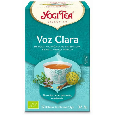 Yogi Tea Bio Cha Voz Clara 17 Saq | Farmácia d'Arrábida