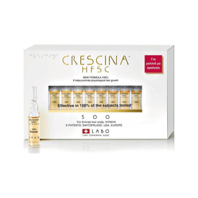 Crescina - Hfsc 100% 500 Mulher X 20 Ampolas | Farmácia d'Arrábida
