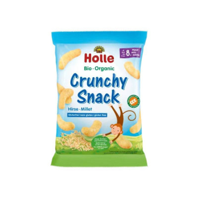 Holle Bio Crunchy Snack Crocante Milho-Miúdo +8M 25g | Farmácia d'Arrábida