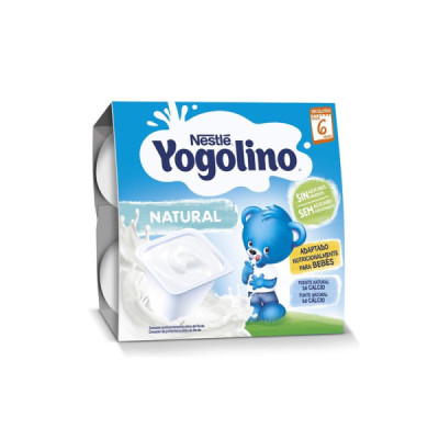 Nestlé Yogolino Natural Sem Açúcares Adicionados +6M 4x100g | Farmácia d'Arrábida