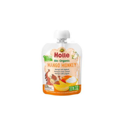Holle Bio Mango Monkey Saqueta De Iogurte E Manga 85g +8M