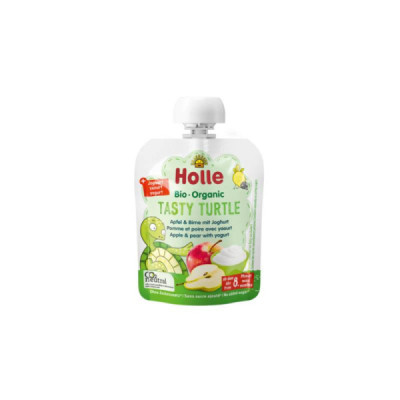 Holle Bio Tasty Turtle Saqueta De Iogurte E Fruta 85g +8M | Farmácia d'Arrábida
