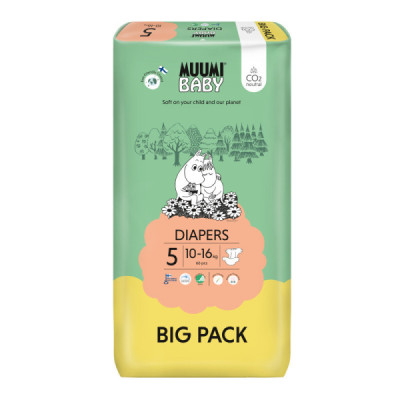 Muumi Baby Big Pack Fraldas T5 10-16Kg x66