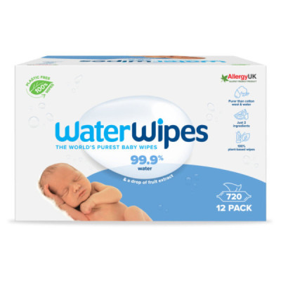 WaterWipes Toalhitas Biodegradáveis Bebé 12x60unidades | Farmácia d'Arrábida
