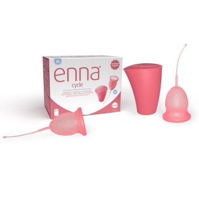 Enna Cycle Copo Menstrual (2 Unidades) + Caixa Esterilizadora - M