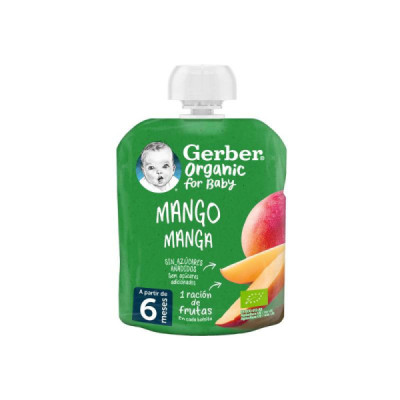Gerber Organic Pacotinho Manga +6M 90g  | Farmácia d'Arrábida