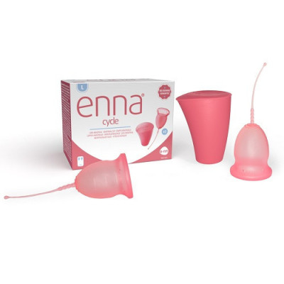 Enna Cycle Copo Menstrual (2 Unidades) + Caixa Esterilizadora - L