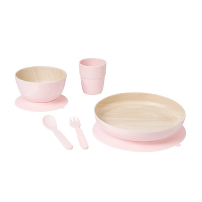 8424568505425 Saro Nordic Conjunto Refeição Rosa +6M