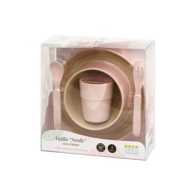 Saro Nordic Conjunto Refeição Rosa +6M