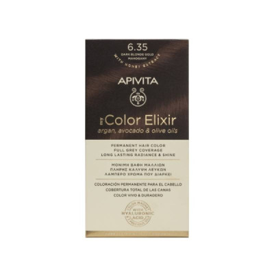Apivita My Color Elixir Cor 6.35 Loiro Escuro Dourado Mogno