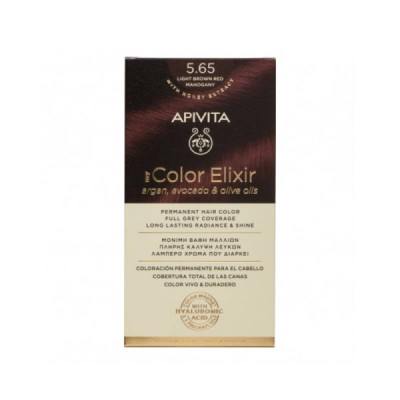 Apivita My Color Elixir Cor 5.65 Castanho Claro Mogne Avermelhado