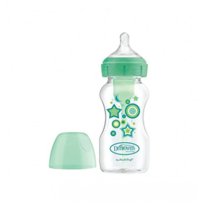 Dr. Brown\`s Options+ Anti-Colic Biberão Boca Larga Verde +0M 270ml