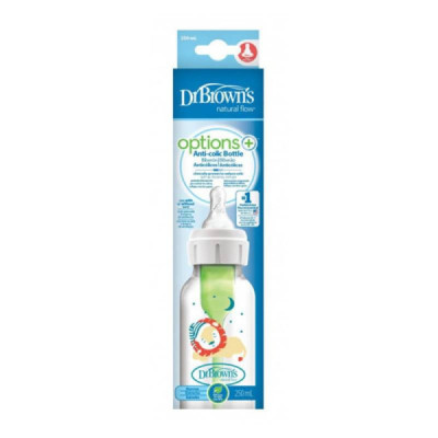 Dr. Brown\`s Options+ Anti-Colic Biberão Estreito Leão +0M 250ml