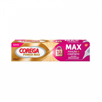 Corega Power Max Fixação + Conforto Creme 40g | Farmácia d'Arrábida