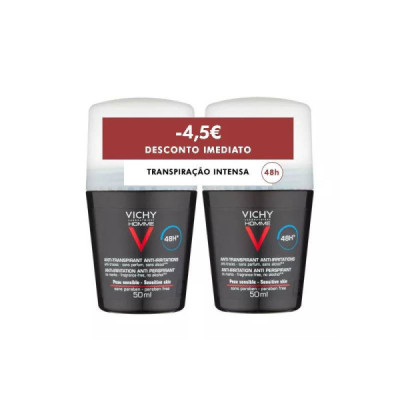 Vichy Homme Desodorizante Transpiração Intensa 48h Duo | Farmácia d'Arrábida