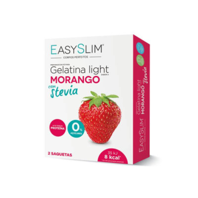 EasySlim Gelatina Light Morango Com Stevia x2 | Farmácia d'Arrábida