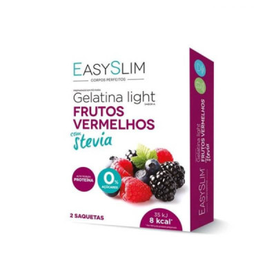 EasySlim Gelatina Light Frutos Vermelhos Com Stevia x22 | Farmácia d'Arrábida