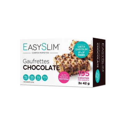EasySlim Gaufrettes Chocolate 3x42g | Farmácia d'Arrábida