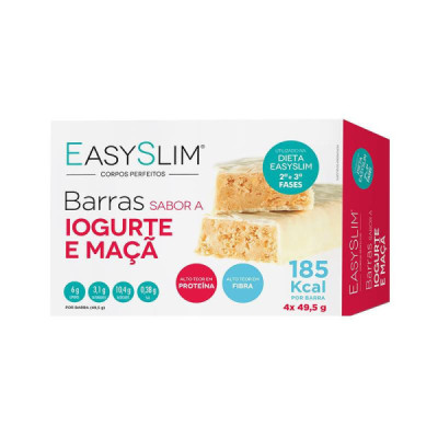 EasySlim Barras Iogurte-Maça 4x49,5g | Farmácia d'Arrábida