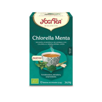 Yogi Tea Bio Chá Chlorella Menta x17 | Farmácia d'Arrábida