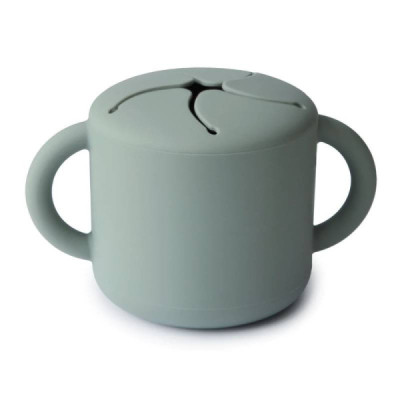 Mushie Copo Snack Silicone Verde +12M