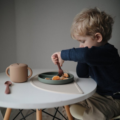 Mushie Prato Compartimentos Silicone Verde +6M