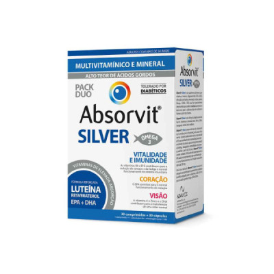 Absorvit Silver Comprimidos x30 + Cápsulas x30 | Farmácia d'Arrábida
