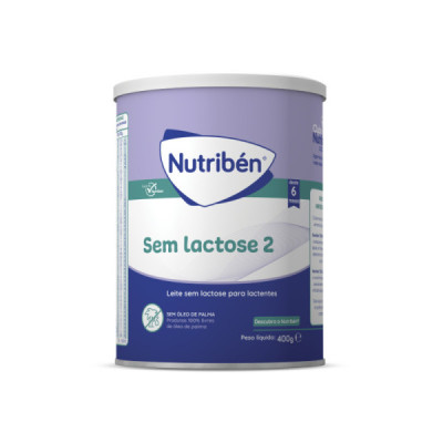 Nutribén Sem Lactose 2 Leite +6M 400g