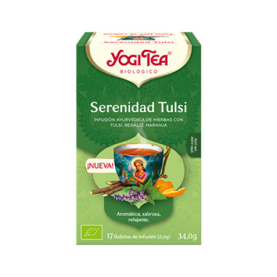 Yogi Tea Bio Serenidade Tulsi Saquetas x17 | Farmácia d'Arrábida