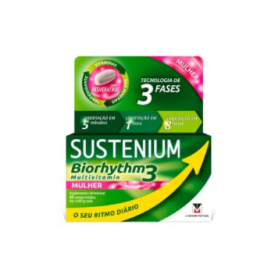 Sustenium Biorhythm3 Multivitamin Mulher Comprimidos x30 | Farmácia d'Arrábida