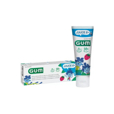 Gum  Junior Gel Dentífrico Morango +6A 50ml | Farmácia d'Arrabida