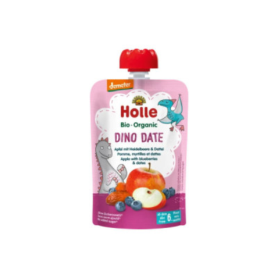 Holle Bio Dino Date Puré Fruta 100g +6M | Farmácia d'Arrábida
