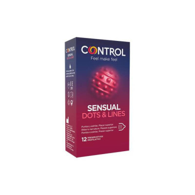 Control Sensual Dots & Lines Preservativos x12 | Farmácia d'Arrábida