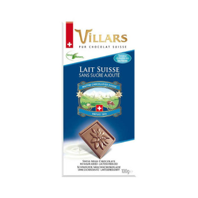 Villars Chocolate Leite Com Stevia 100g | Farmácia d'Arrábida