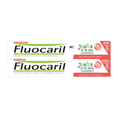 Fluocaril Junior Gel Dentífrico Frutos Vermelhos 6-12A Duo | Farmácia d'Arrábida