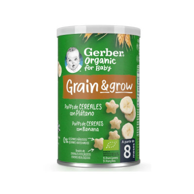 Gerber Organic NutriPuffs Banana +8M 35g