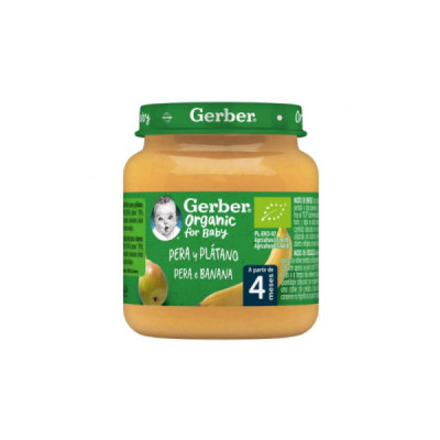 Gerber Organic Boião Pera e Banana +4M 125g