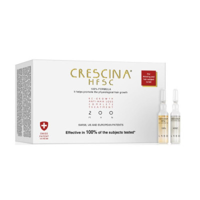 Crescina Transdermic HFSC Tratamento Completo 200 Homem 20x3,5ml