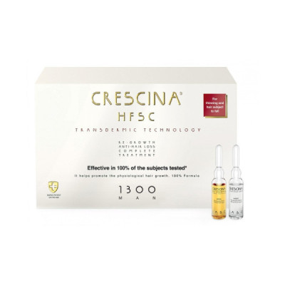 Crescina Transdermic HFSC Tratamento Completo 1300 Homem 20x3,5ml