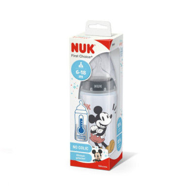 Nuk First Choice+ Mickey Biberão Silicone 6-18M 300ml