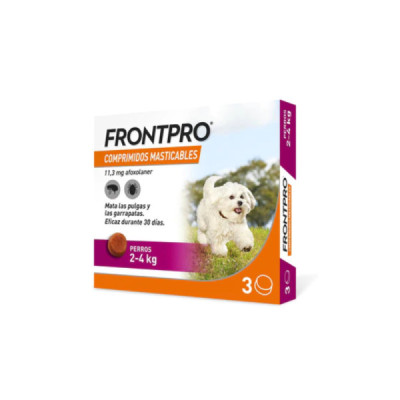 Frontpro Cães 2-4Kg Comprimidos Mastigáveis x3 | Farmácia d'Arrábida