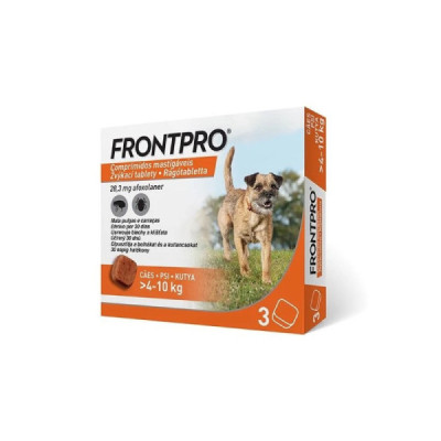 Frontpro Cães 4-10Kg Comprimidos Mastigáveis x3