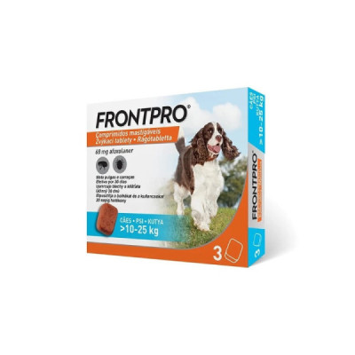Frontpro Cães 10-25Kg Comprimidos Mastigáveis x3