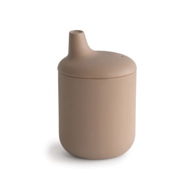 1002324 Mushie Copo Didático Natural 6+ Meses | Silicone Alimentar | Transição do Biberão