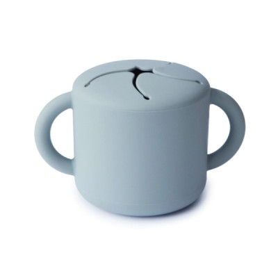 Mushie Copo Snack Silicone Azul +12M